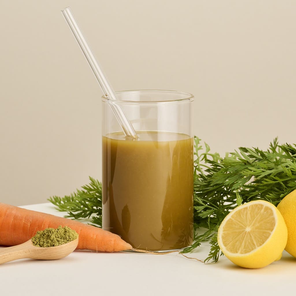 Möhre Matcha Minze eingeschenkt Möhre Matcha Minze eingeschenkt