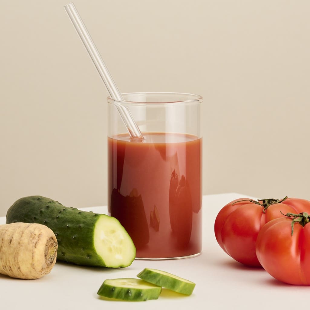 Tomate Pastinake Gurke eingeschenkt