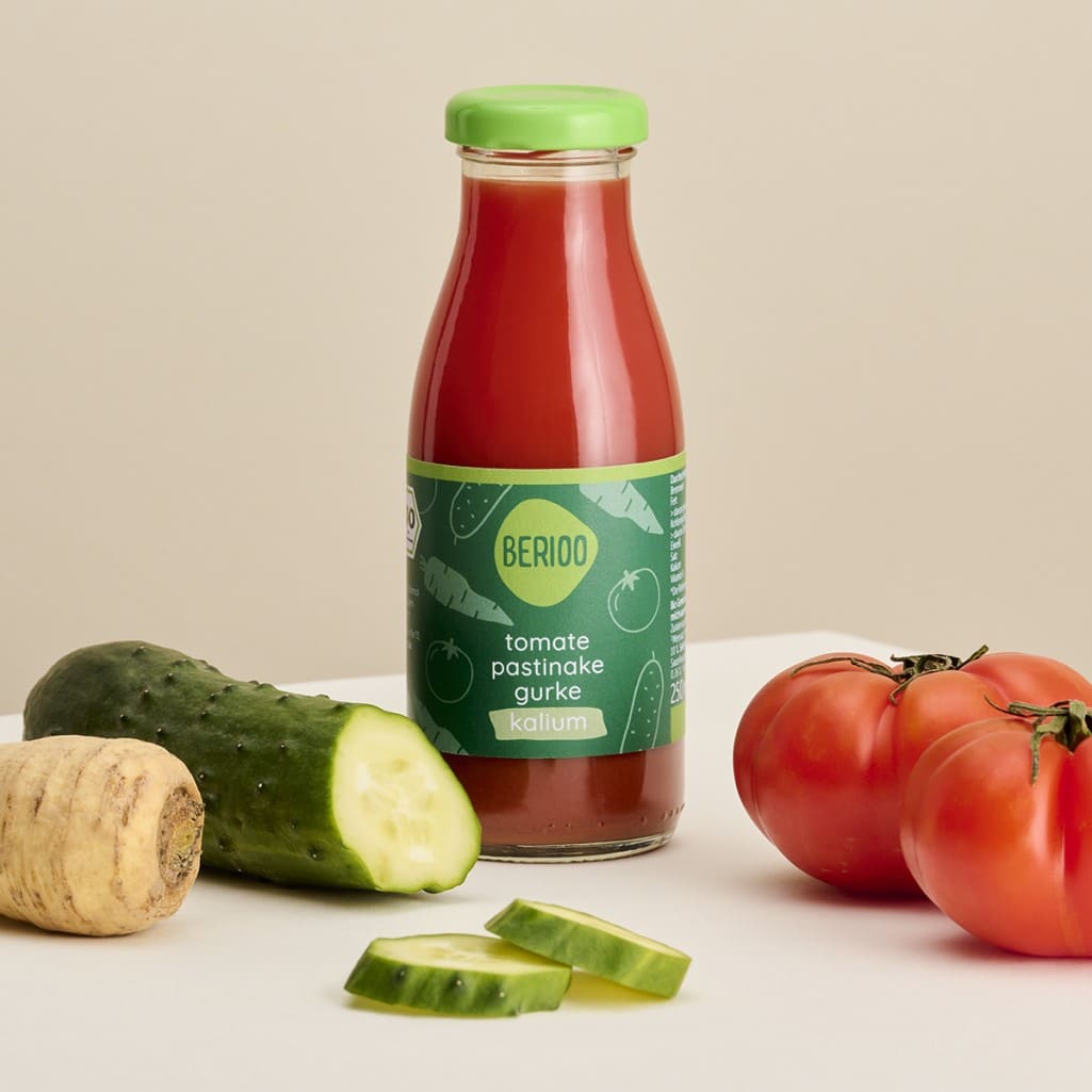 Tomate Pastinake Gurke Glas