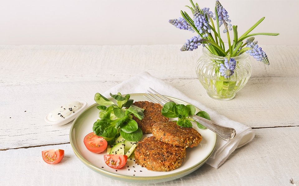 Quinoa-Bratlinge mit Proteinpulver